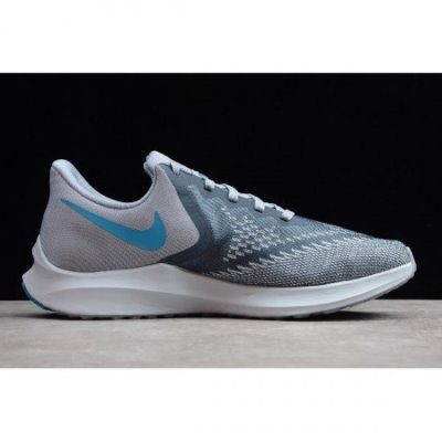 Nike Erkek Air Zoom Winflo 6 Obsidian / Mavi Koşu Ayakkabısı Türkiye - SPD3D2LY